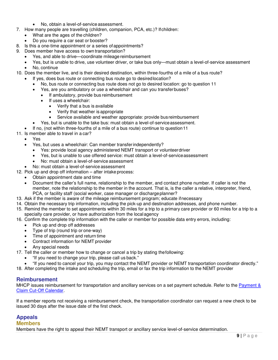 Form DHS-6825-ENG Nonemergency Medical Transportation (Nemt) Guide - Minnesota, Page 11