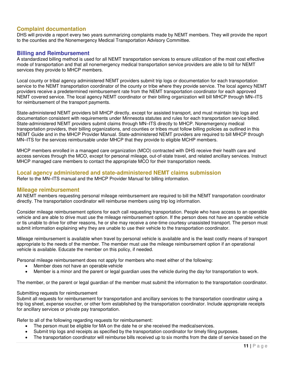 Form DHS-6825-ENG Nonemergency Medical Transportation (Nemt) Guide - Minnesota, Page 13