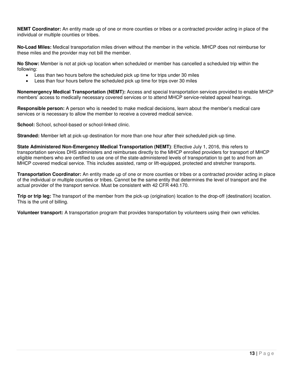 Form DHS-6825-ENG Nonemergency Medical Transportation (Nemt) Guide - Minnesota, Page 15