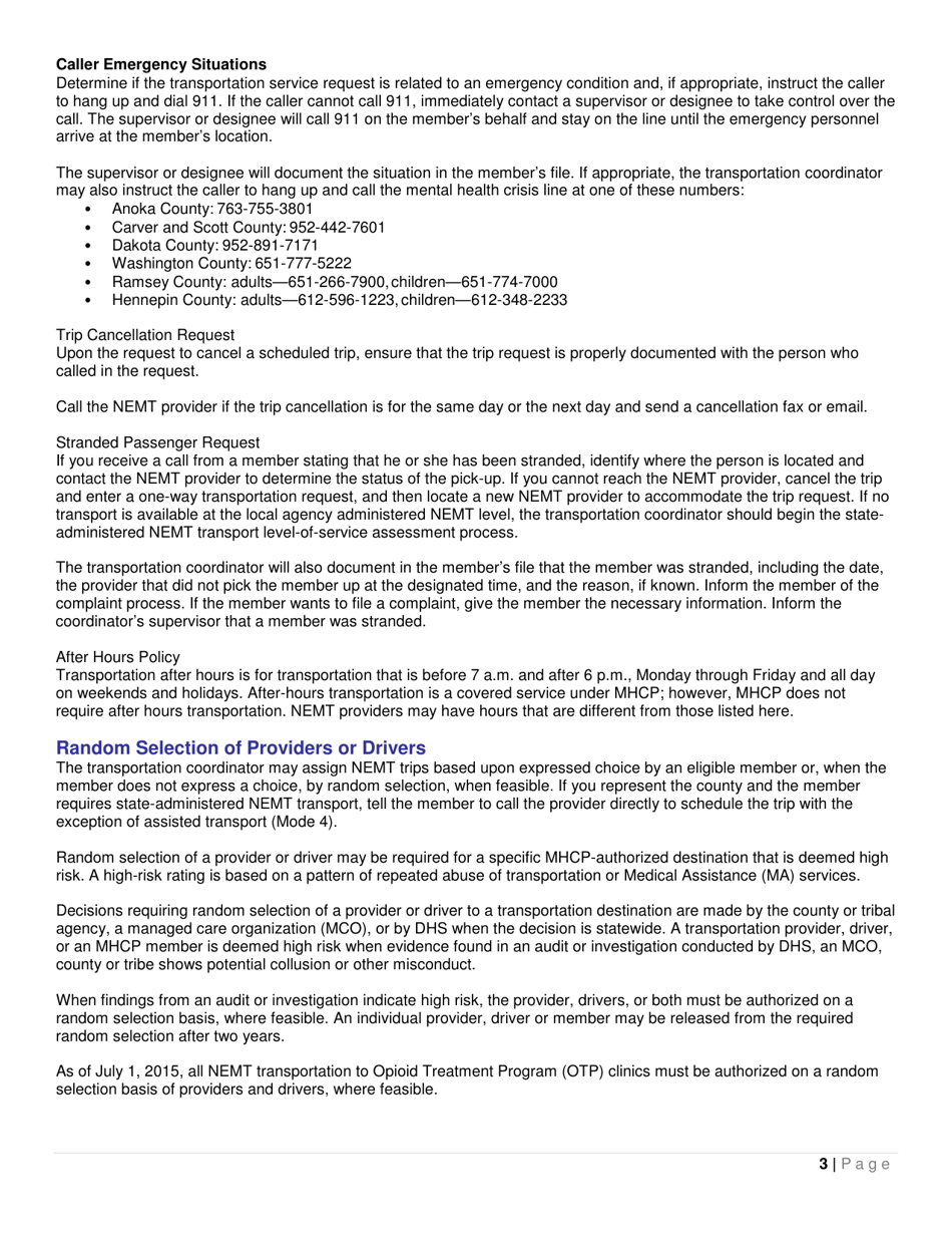 Form DHS-6825-ENG Nonemergency Medical Transportation (Nemt) Guide - Minnesota, Page 5