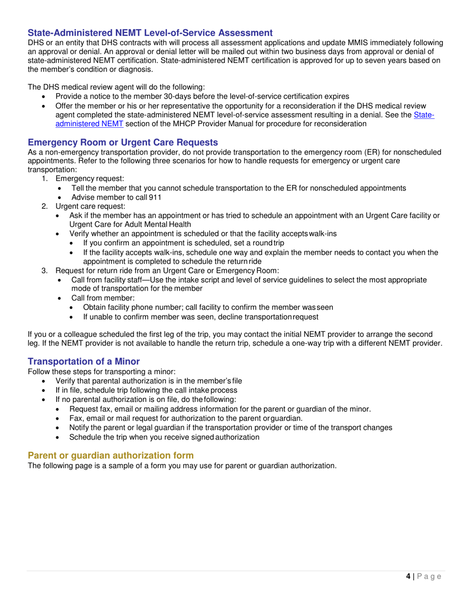 Form DHS-6825-ENG Nonemergency Medical Transportation (Nemt) Guide - Minnesota, Page 6