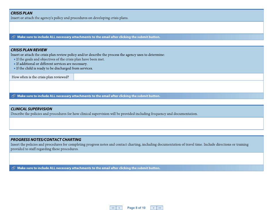 Form DHS4985 Part 1 Crisis Response Services Primary Certification Application - Minnesota, Page 9