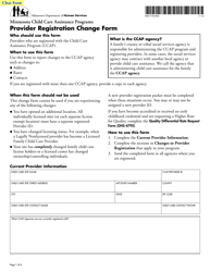 Form DHS-7196-ENG Ccap Provider Registration Change Form - Minnesota