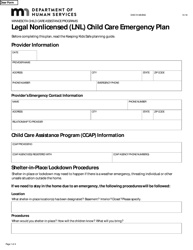 Document preview: Form DHS-7414B-ENG Legal Nonlicensed (Lnl) Child Care Emergency Plan - Minnesota