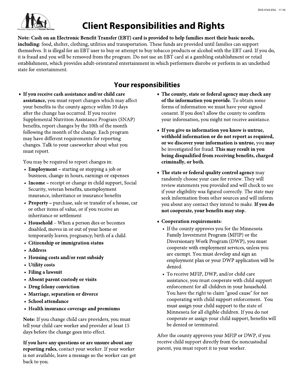 Form DHS-5223E-ENG Minnesota Transition Application Form - Minnesota, Page 5
