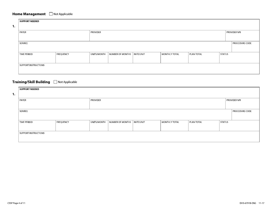 Form DHS-6791B-ENG Community Support Plan With Coordinated Services and Supports Plan - Minnesota, Page 16