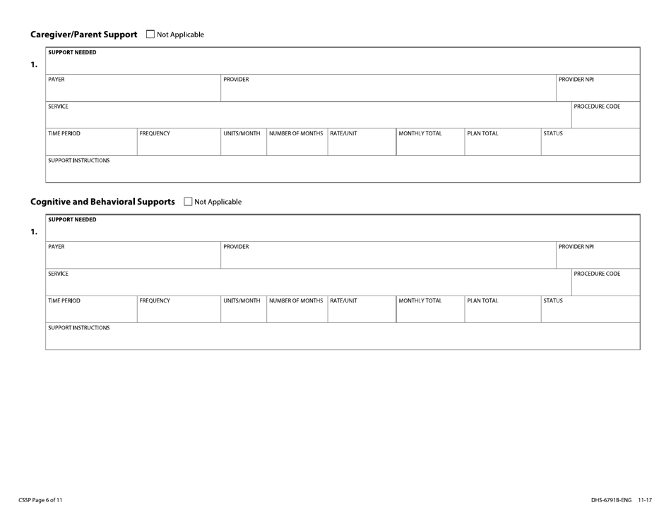 Form DHS-6791B-ENG Community Support Plan With Coordinated Services and Supports Plan - Minnesota, Page 18