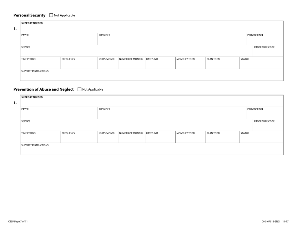 Form DHS-6791B-ENG Community Support Plan With Coordinated Services and Supports Plan - Minnesota, Page 19
