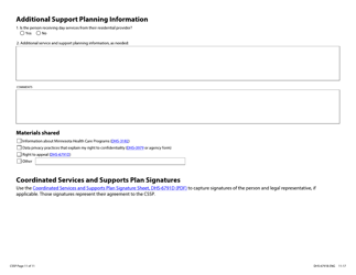 Form DHS-6791B-ENG Community Support Plan With Coordinated Services and Supports Plan - Minnesota, Page 23