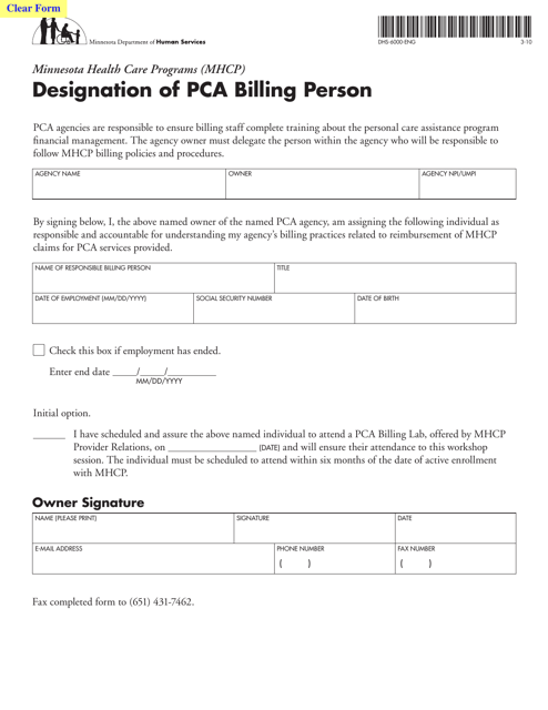 Form DHS 6000 ENG Fill Out Sign Online and Download Fillable PDF