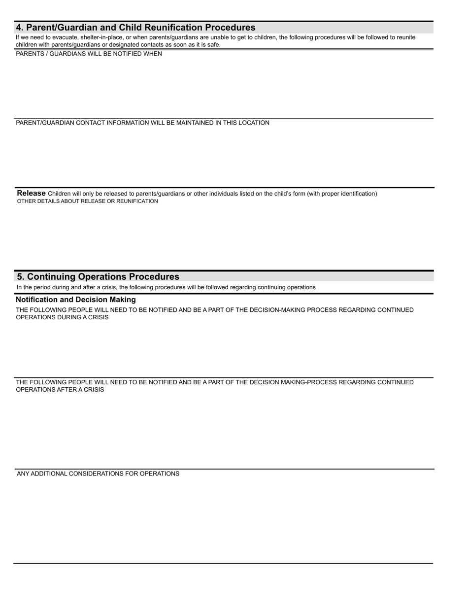 Child Care Emergency Plan - Minnesota, Page 3