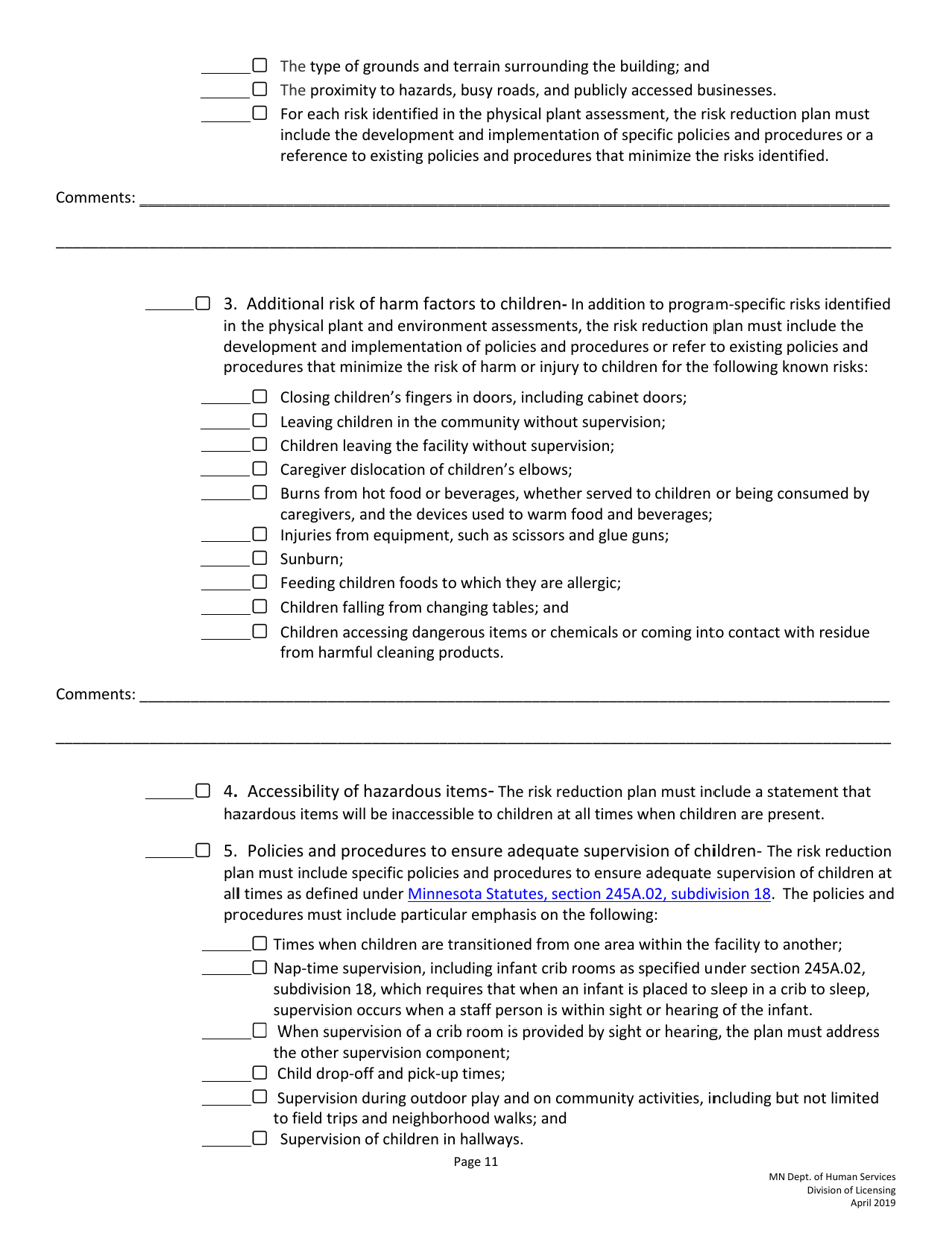 Guidelines for Developing Policies and Procedures for Licensed Child Care Centers (Rule 3 Programs) - Minnesota, Page 11
