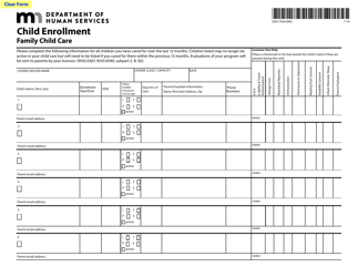 Document preview: Form DHS-7934-ENG Family Child Care Child Enrollment Form - Minnesota