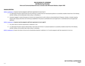 Form DHS-7652L-ENG Self-monitoring Checklist for Licensed Hcbs Providers: Dsf Staffing and Supervision - Minnesota, Page 2