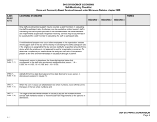 Form DHS-7652L-ENG Self-monitoring Checklist for Licensed Hcbs Providers: Dsf Staffing and Supervision - Minnesota, Page 4