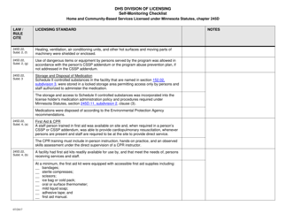 Form DHS-7652N-ENG Self-monitoring Checklist for Licensed Hcbs Providers: Physical Environment for Community Residential Setting - Minnesota, Page 4