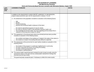 Form DHS-7652O-ENG Self-monitoring Checklist for Licensed Hcbs Providers: Physical Environment for Day Service Facility - Minnesota, Page 11