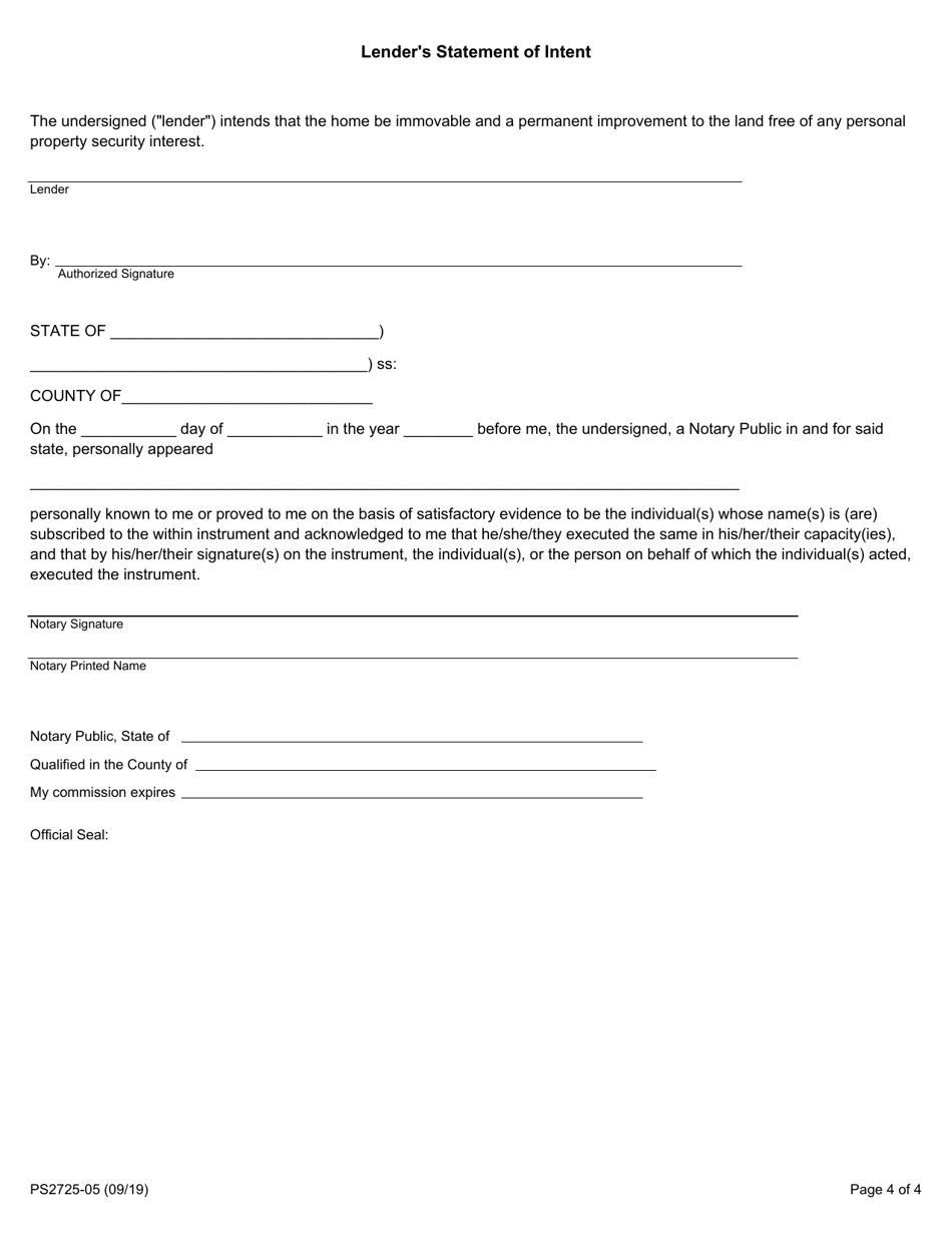 Form PS2725-05 Manufactured Home Affixed to Real Property - Minnesota, Page 6