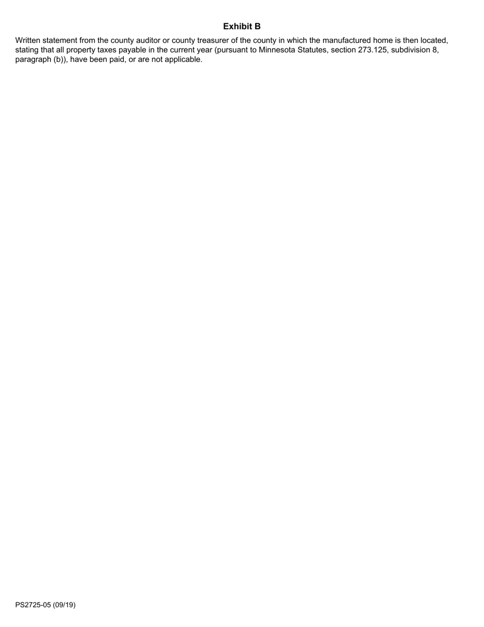 Form PS2725-05 Manufactured Home Affixed to Real Property - Minnesota, Page 8