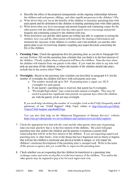 Form CHC101 Instructions - Establishing Custody and Parenting Time for Unmarried Parents Who Have Filed a Recognition of Parentage - Minnesota, Page 6