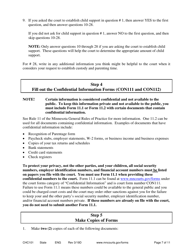 Form CHC101 Instructions - Establishing Custody and Parenting Time for Unmarried Parents Who Have Filed a Recognition of Parentage - Minnesota, Page 7
