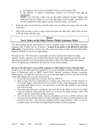 Form CHC101 Instructions - Establishing Custody and Parenting Time for Unmarried Parents Who Have Filed a Recognition of Parentage - Minnesota, Page 8