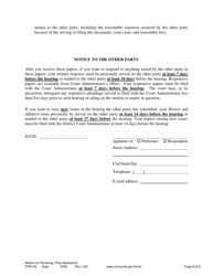 Form PAR102 Notice of Motion and Motion for Parenting Time Assistance - Minnesota, Page 6