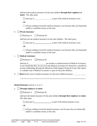 Form CHC107 Joint Petition, Agreement, and Order to Establish Custody, Parenting Time, and Child Support - Minnesota, Page 13