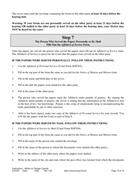 Form CHC301 Instructions - Motion to Change Custody - Minnesota, Page 10
