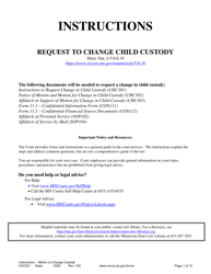 Form CHC301 Instructions - Motion to Change Custody - Minnesota