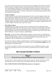 Form CHC301 Instructions - Motion to Change Custody - Minnesota, Page 4