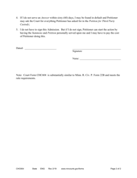 Form CHC604 Waiver of Service of Summons and Petition for Third Party Custody - Minnesota, Page 2