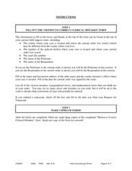 Form CSX601 Instructions - Motion to Correct Clerical Mistakes - Minnesota, Page 2