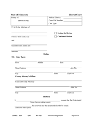 Document preview: Form CSX802 Motion for Review - Minnesota