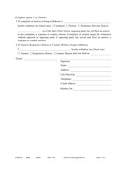 Form CSX103 Notice to Withdraw Complaint, Motion, or Response - Minnesota, Page 2