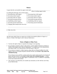 Form CSD202 Notice of Motion and Motion to Modify Child Support and/or Spousal Maintenance - Minnesota, Page 2