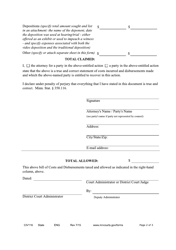 Form CIV116 Application for Costs and Disbursements - Minnesota, Page 2
