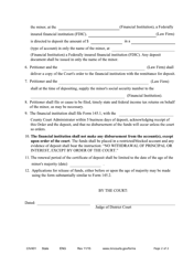 Form CIV401 Minor Settlement Order - Minnesota, Page 2