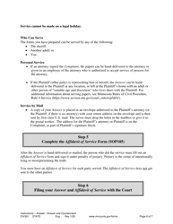 Instructions for Form CIV302, SOP105 Answer or Answer and Counterclaim - Minnesota, Page 6