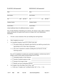 Form CIV117 Civil Cover Sheet (Non-family Case Type) - Minnesota, Page 2