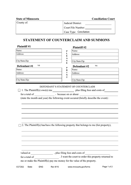 Form CCT202  Printable Pdf