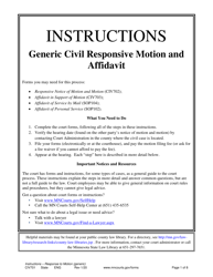 Instructions for Form CIV702, CIV703, SOP104, SOP102 - Minnesota