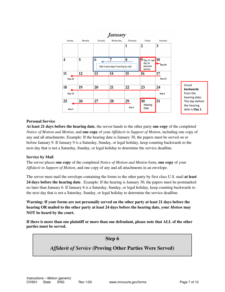 Instructions for Form CIV602, CIV603, SOP104, SOP102, CIV604 - Minnesota, Page 7