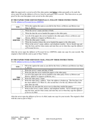 Instructions for Form CIV602, CIV603, SOP104, SOP102, CIV604 - Minnesota, Page 8