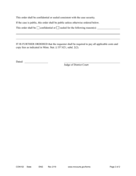 Form CON102 Order Regarding Access to Confidential or Sealed Record - Minnesota, Page 2