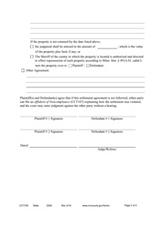 Form CCT105 Settlement Agreement and Order - Minnesota, Page 2