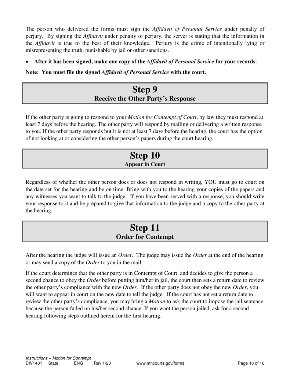 Instructions for Form DIV1402, DIV1403, DIV1404, DIV1405 - Minnesota, Page 10