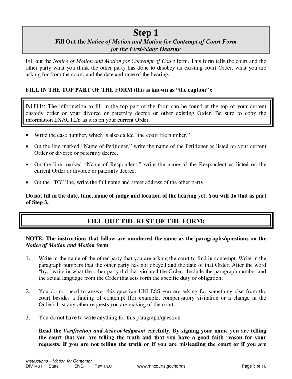 Instructions for Form DIV1402, DIV1403, DIV1404, DIV1405 - Minnesota, Page 5