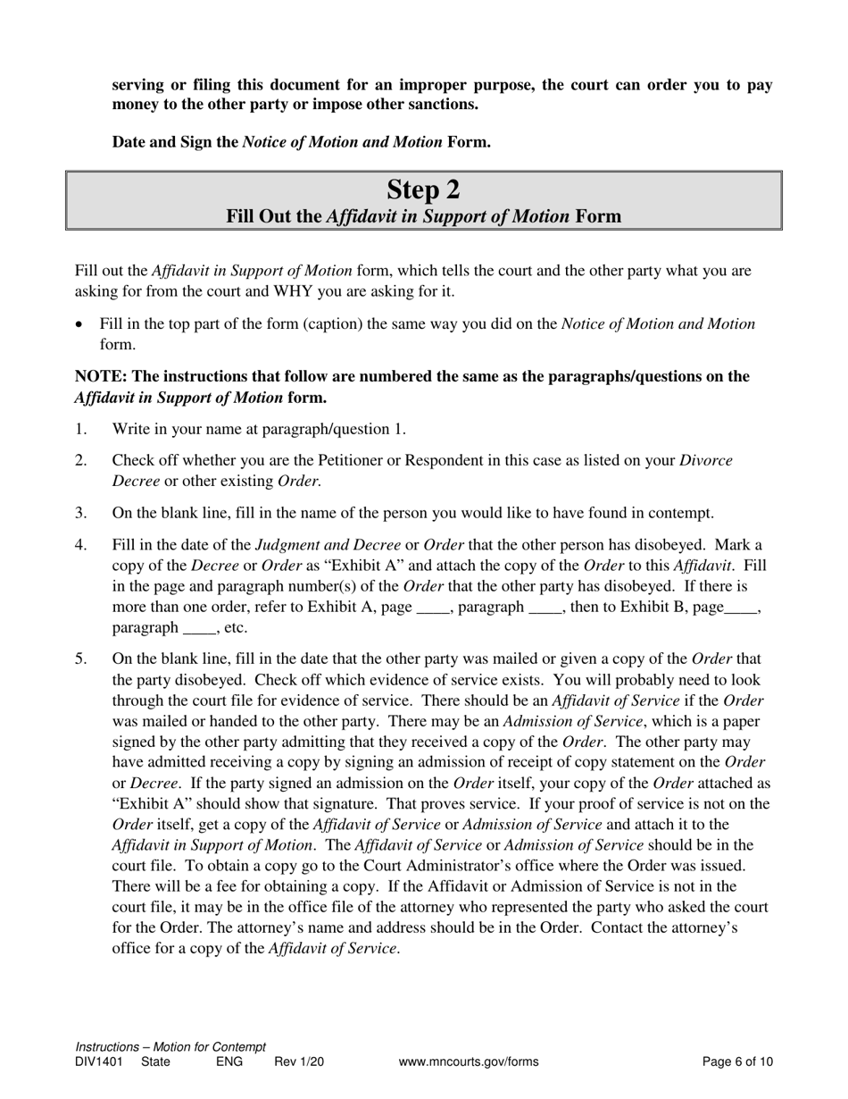 Instructions for Form DIV1402, DIV1403, DIV1404, DIV1405 - Minnesota, Page 6