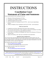 Form CCT100 &quot;Conciliation Court Statement of Claim and Summons&quot; - Minnesota